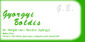 gyorgyi boldis business card
