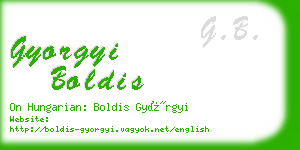 gyorgyi boldis business card